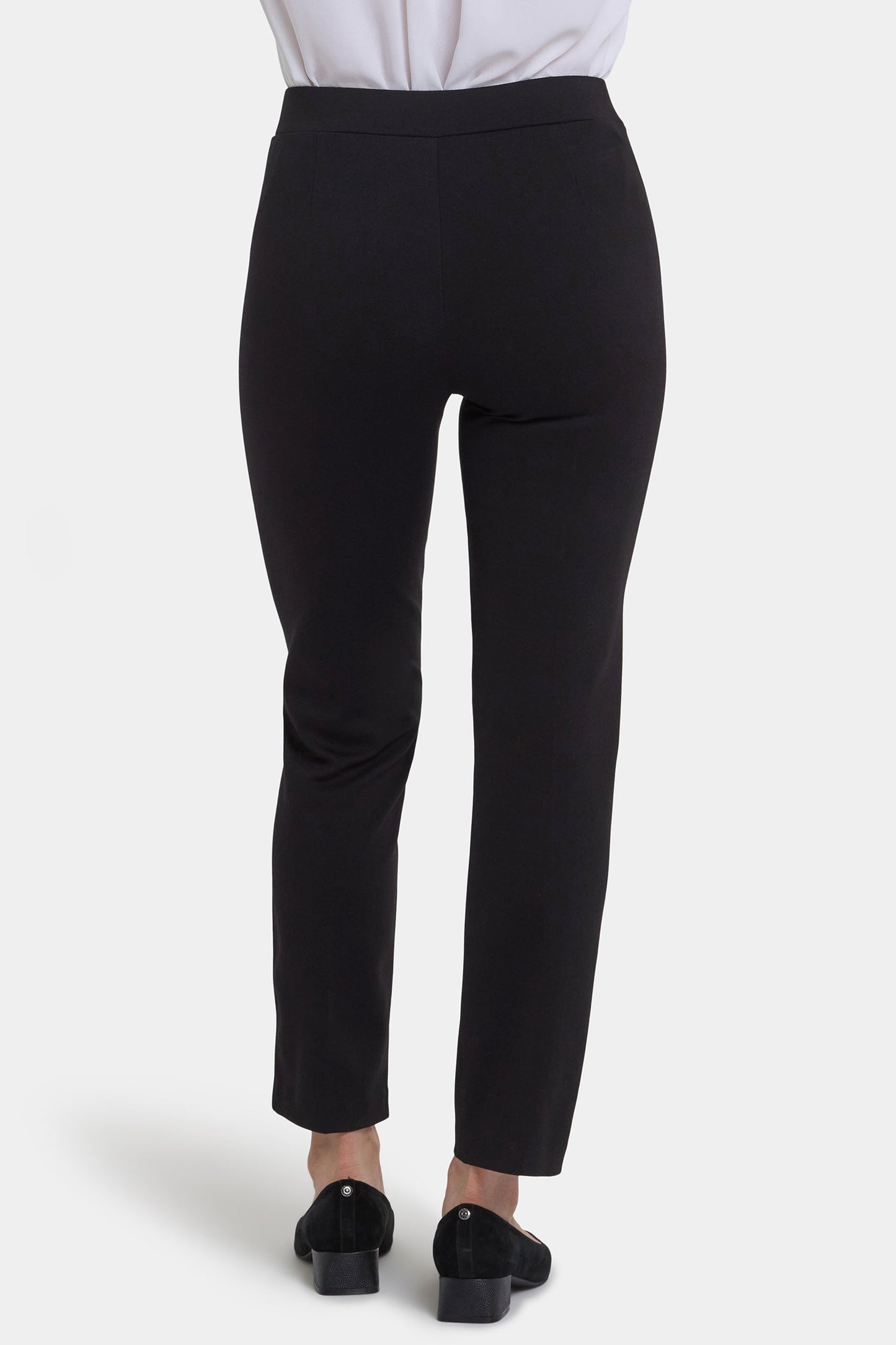 Pull-On Slim Ankle Trouser Pants - Black