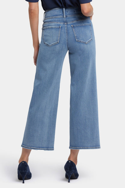 Teresa Wide Leg Ankle Jeans - Minorca Isle