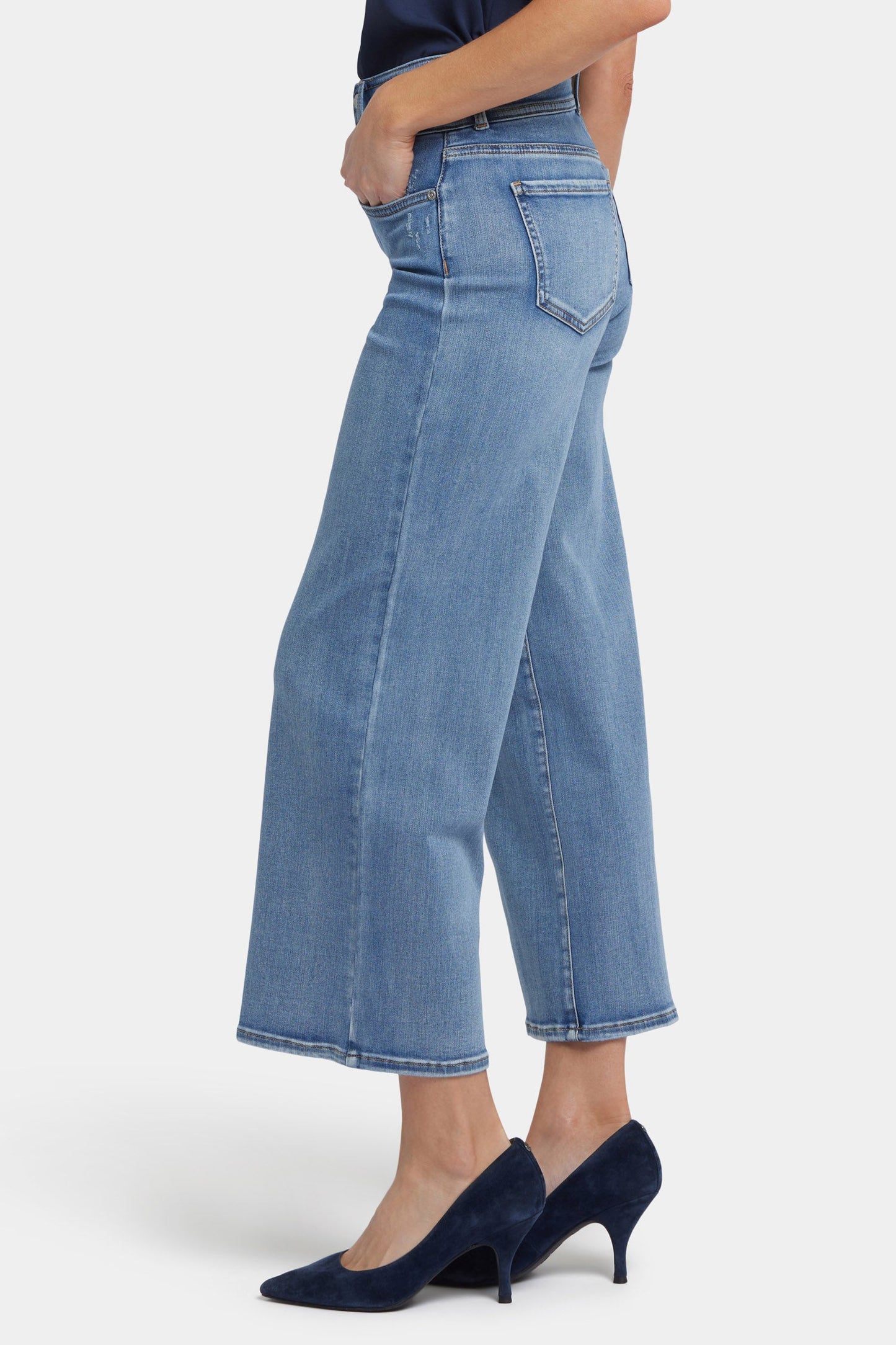 Teresa Wide Leg Ankle Jeans - Minorca Isle