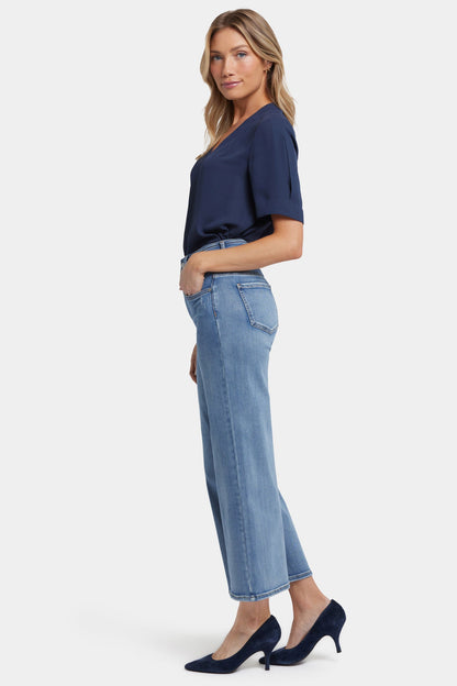 Teresa Wide Leg Ankle Jeans - Minorca Isle