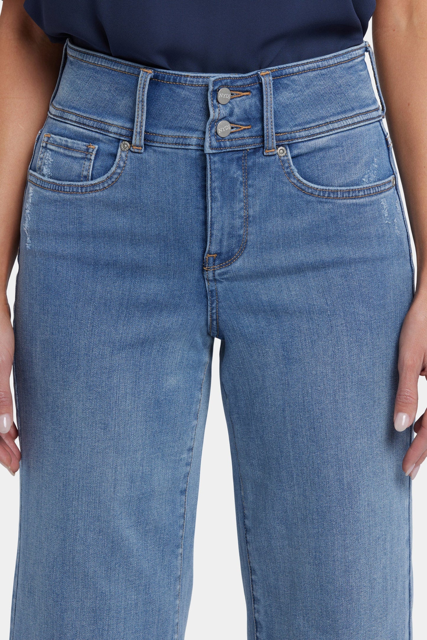 Teresa Wide Leg Ankle Jeans - Minorca Isle