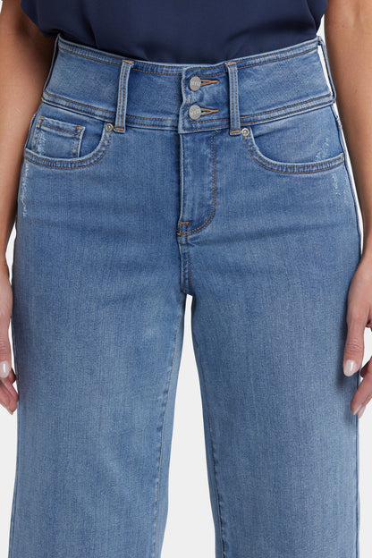 Teresa Wide Leg Ankle Jeans - Minorca Isle