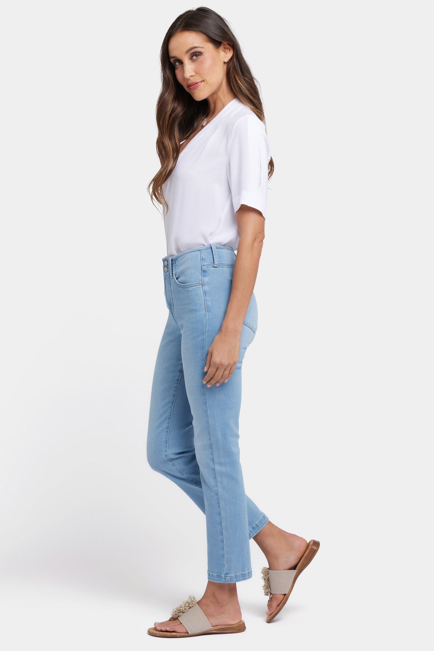 Sheri Slim Ankle Jeans - Canary Beach