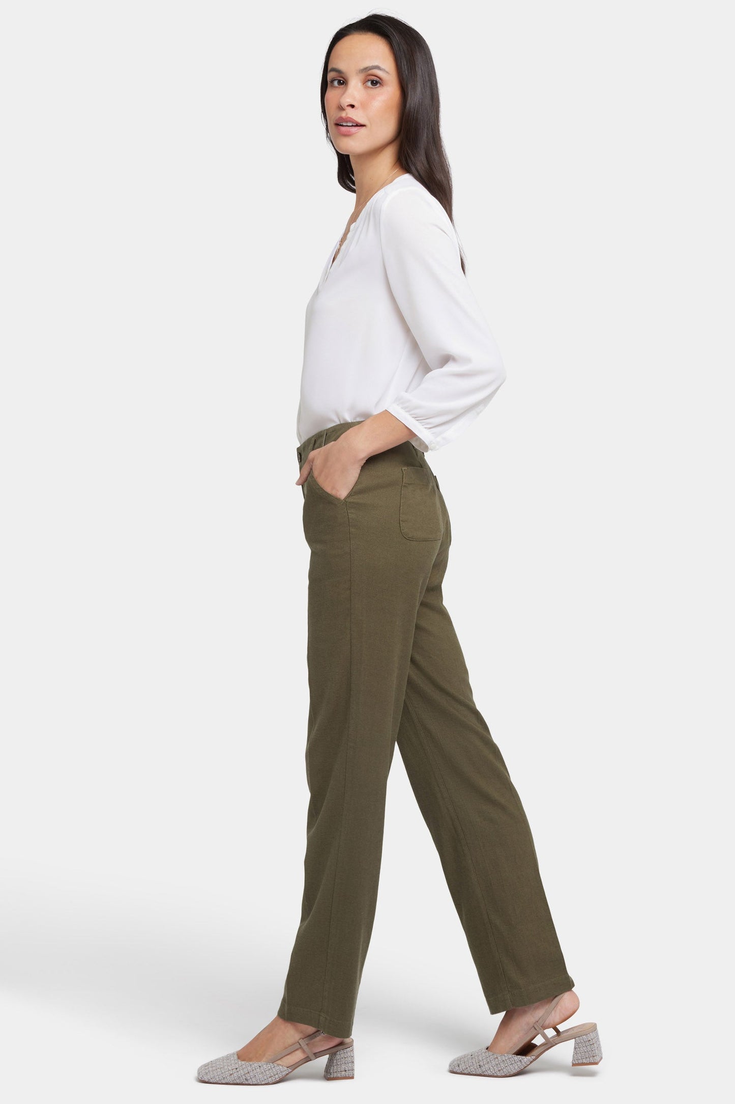 Marilyn Straight Pants - Bay Leaf