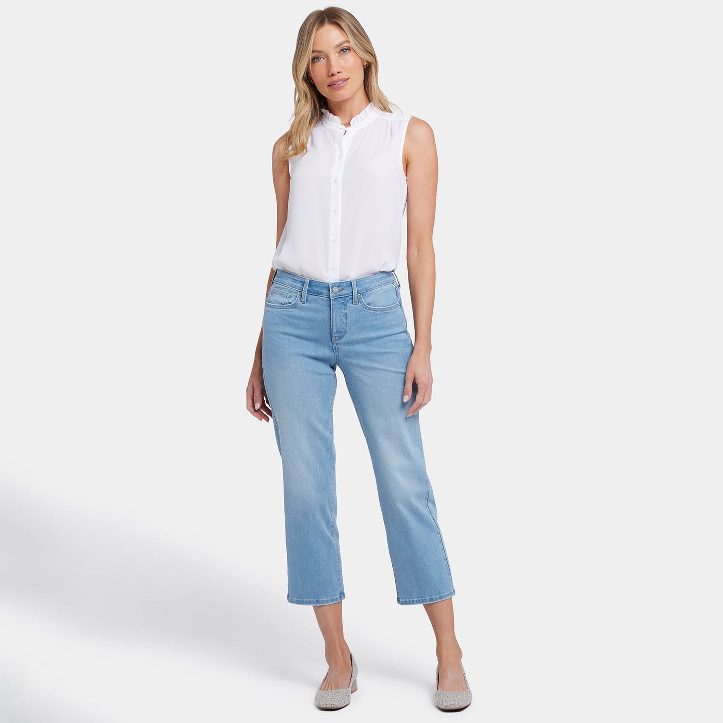 Relaxed Piper Crop Jeans - Canary Beach
