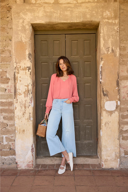 Brodi Wide Leg Ankle Jeans - Clear Waters