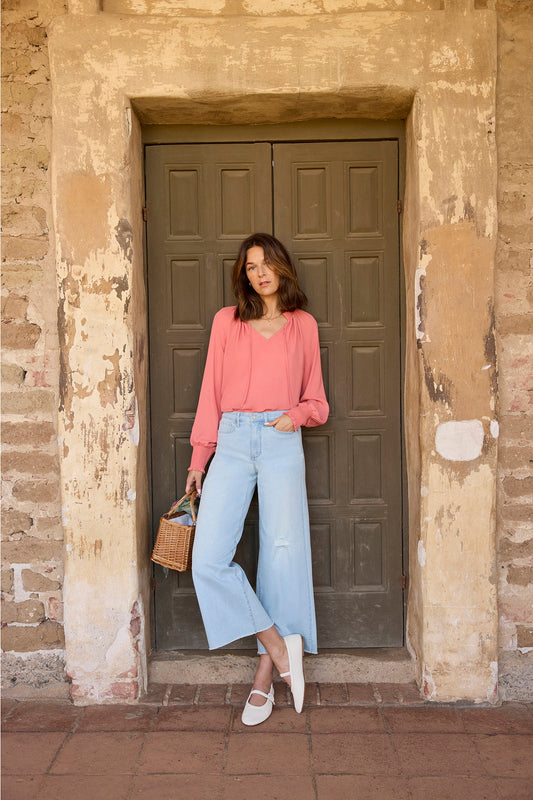 Brodi Wide Leg Ankle Jeans - Clear Waters