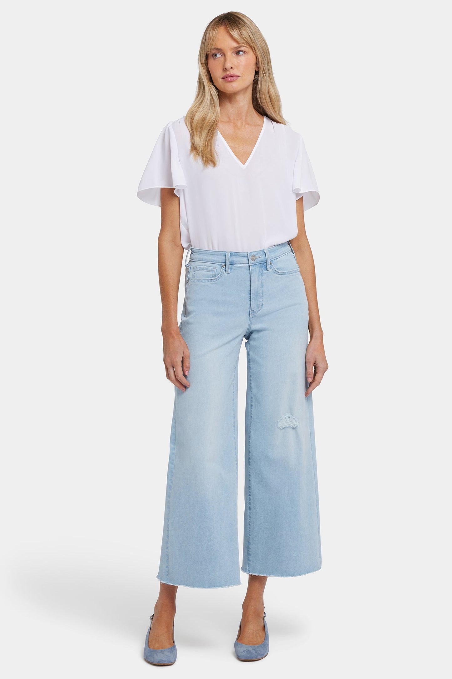 Brodi Wide Leg Ankle Jeans - Clear Waters