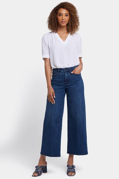 Brodi Wide Leg Ankle Jeans - Ibiza Blues