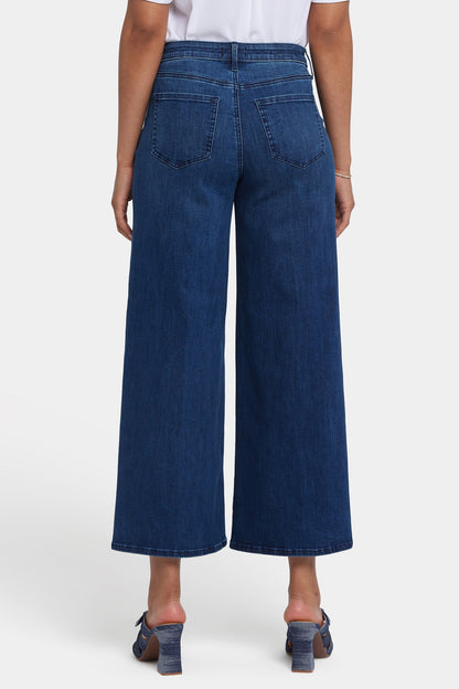 Brodi Wide Leg Ankle Jeans - Ibiza Blues