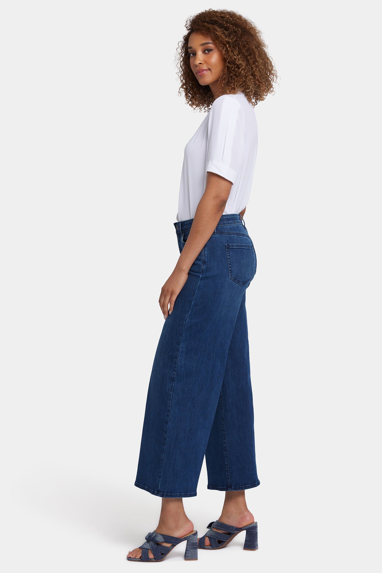 Brodi Wide Leg Ankle Jeans - Ibiza Blues
