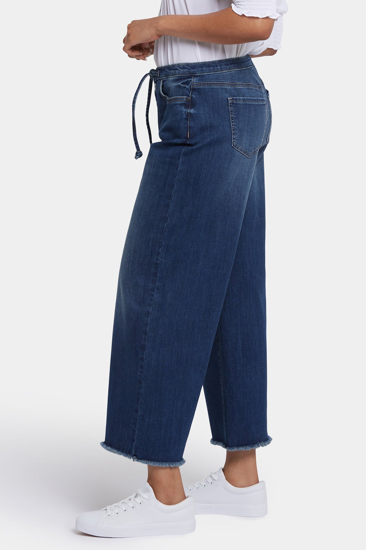 Cindi Relaxed Wide Leg Ankle Jeans - Rio Rapids