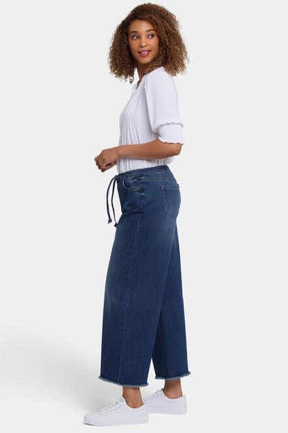Cindi Relaxed Wide Leg Ankle Jeans - Rio Rapids