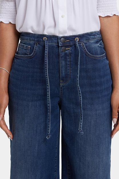 Cindi Relaxed Wide Leg Ankle Jeans - Rio Rapids
