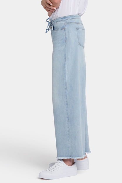 Cindi Relaxed Wide Leg Ankle Jeans - Santiago Sea