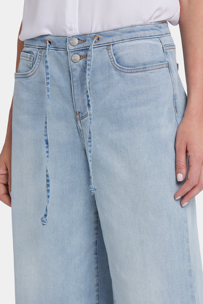 Cindi Relaxed Wide Leg Ankle Jeans - Santiago Sea
