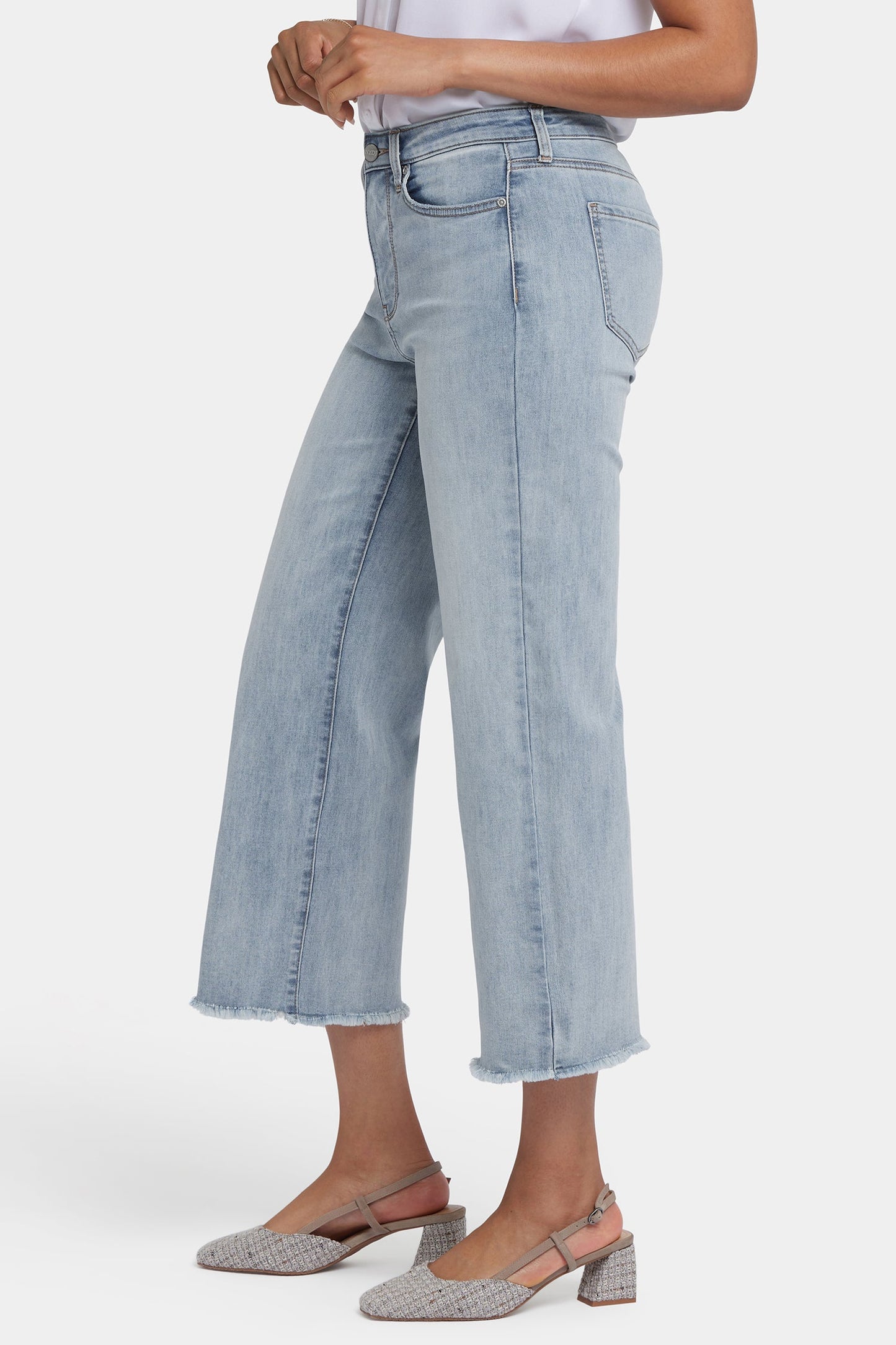 Coco Relaxed Wide Leg Crop Jeans - Santiago Sea