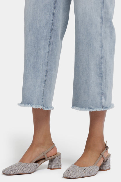 Coco Relaxed Wide Leg Crop Jeans - Santiago Sea