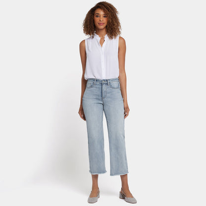 Coco Relaxed Wide Leg Crop Jeans - Santiago Sea