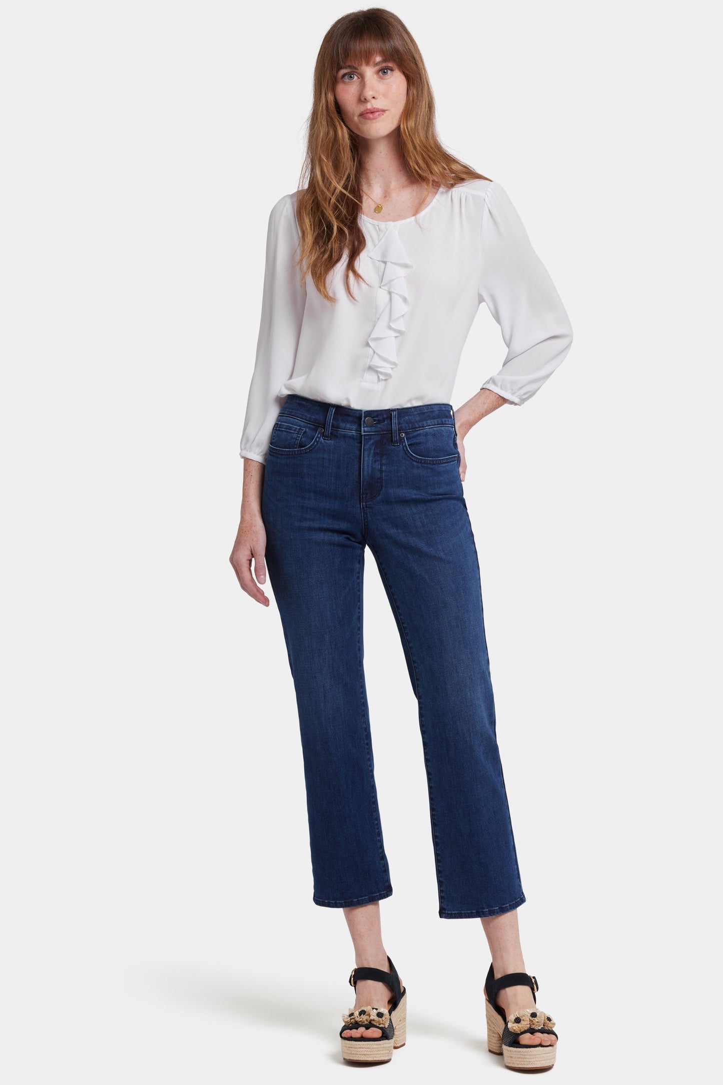 Marilyn Straight Ankle Jeans - Ibiza Blues