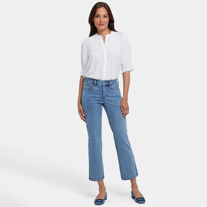 Marilyn Straight Ankle Jeans - Minorca Isle