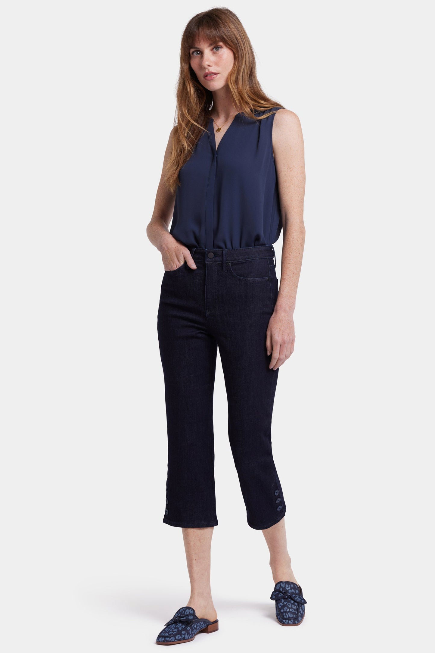Joni Relaxed Capri Jeans - Rinse
