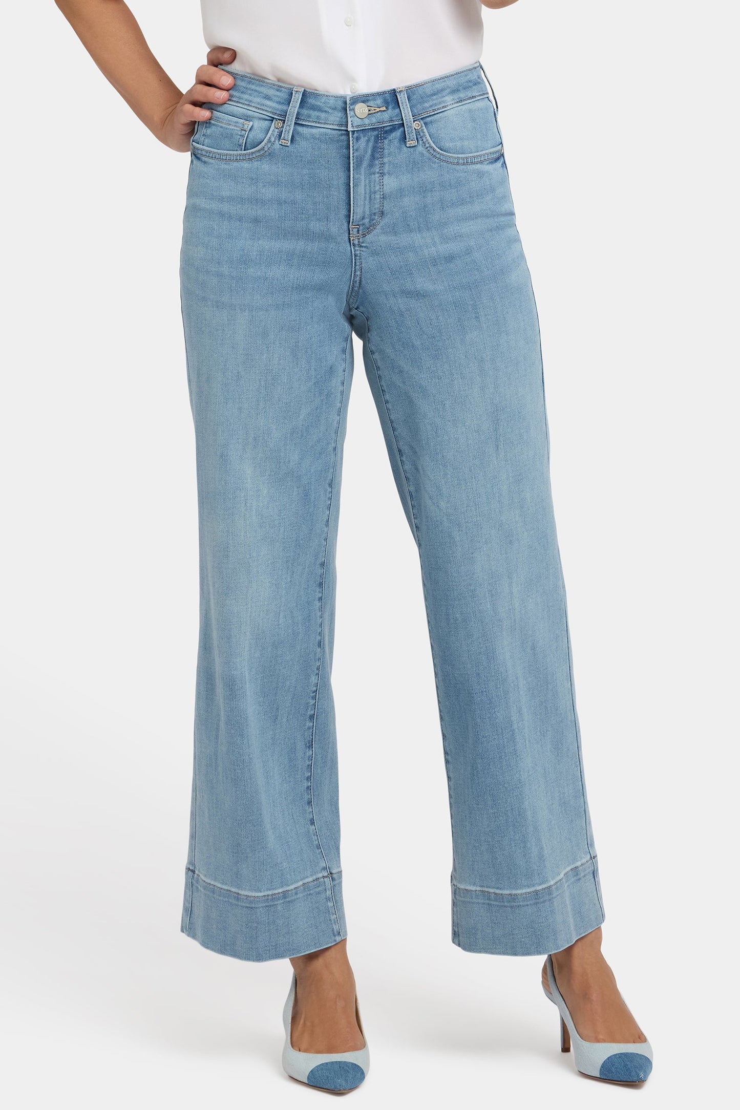 Teresa Wide Leg Ankle Jeans - Heritage Glow