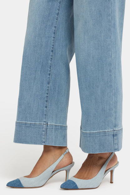 Teresa Wide Leg Ankle Jeans - Heritage Glow