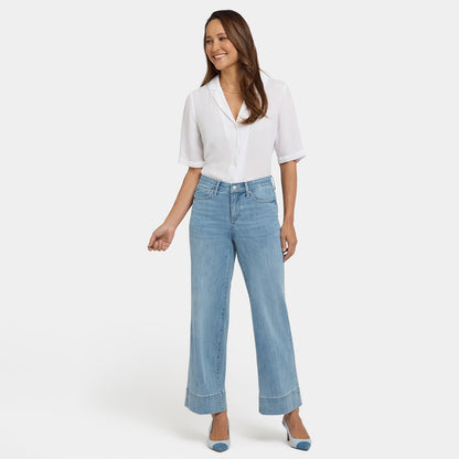 Teresa Wide Leg Ankle Jeans - Heritage Glow