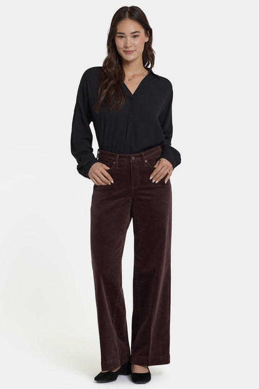 Teresa Wide Leg Pants - Bitter Chocolate
