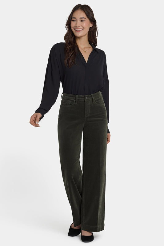 Teresa Wide Leg Pants - Vine Leaf
