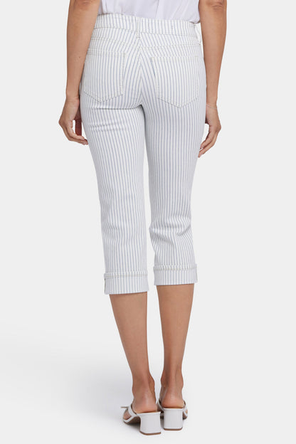 Marilyn Straight Crop Jeans - Palencia Stripe
