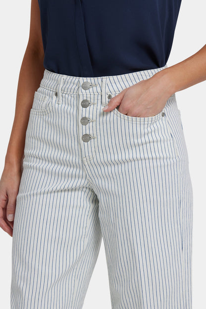 Teresa Wide Leg Ankle Jeans - Palencia Stripe
