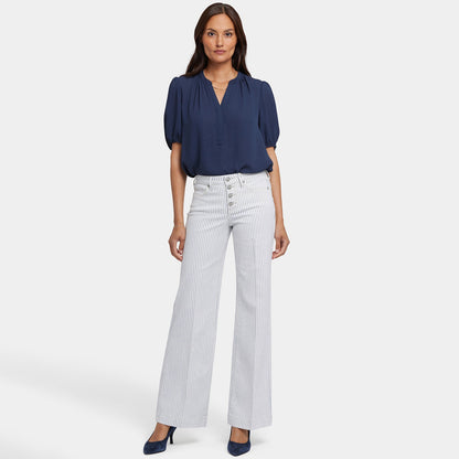 Teresa Wide Leg Jeans - Palencia Stripe