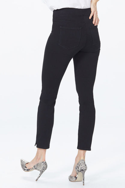 Alina Skinny Ankle Pull-On Pants - Black