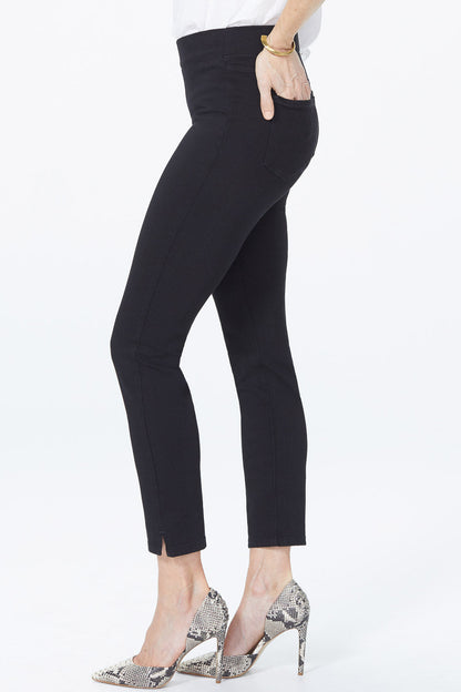 Alina Skinny Ankle Pull-On Pants - Black