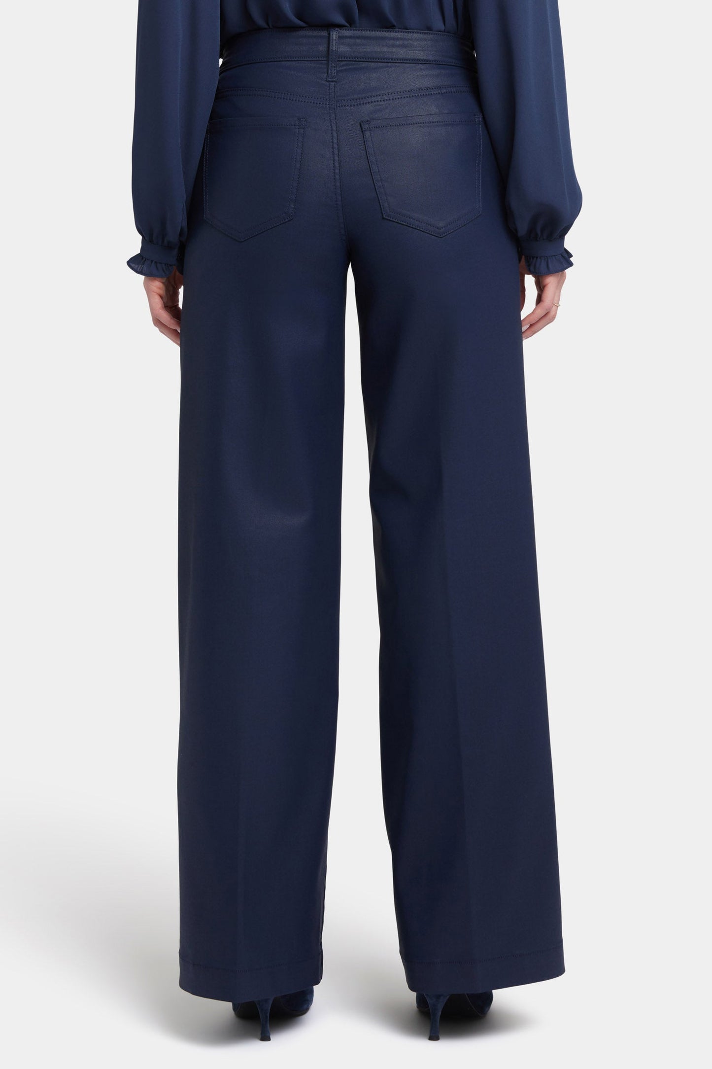 Coated Teresa Wide Leg Jeans - Starless Sky Coated