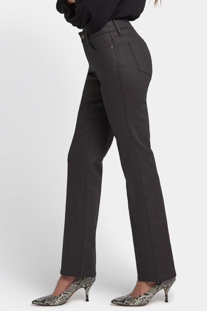 Coated Marilyn Straight Jeans - Vintage Barnwood Coated