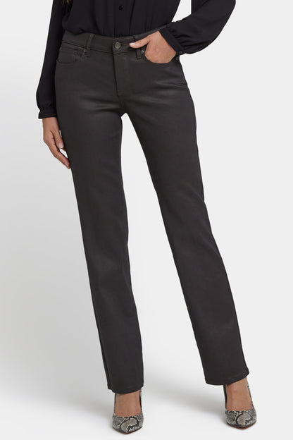 Coated Marilyn Straight Jeans - Vintage Barnwood Coated