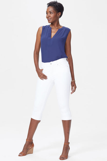 Marilyn Straight Crop Jeans - Optic White