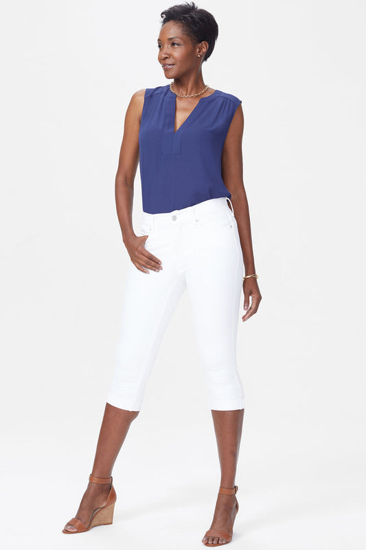 Marilyn Straight Crop Jeans - Optic White
