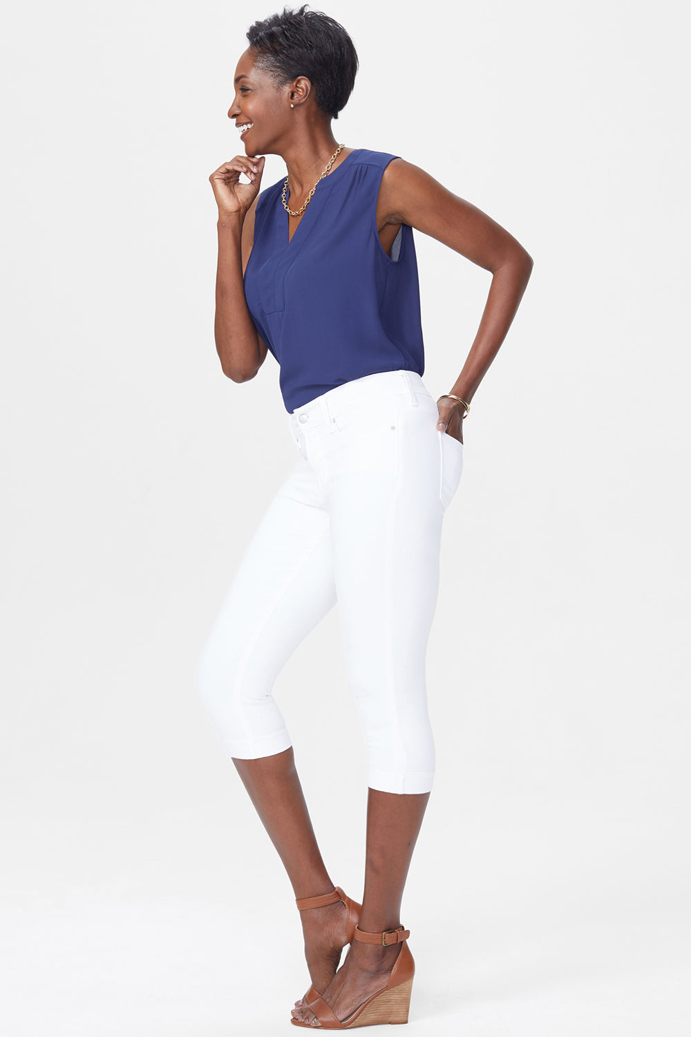 Marilyn Straight Crop Jeans - Optic White