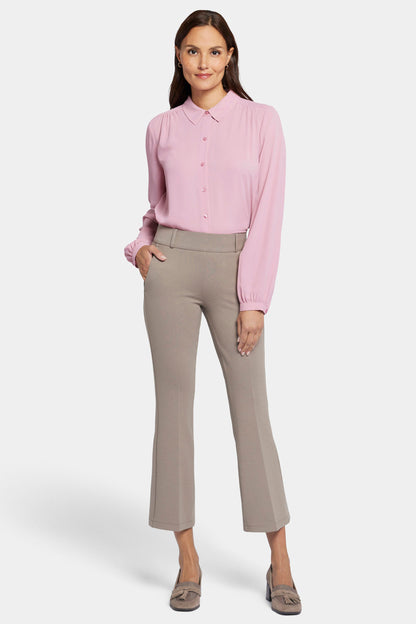 Pull-On Flared Ankle Trouser Pants - Saddlewood