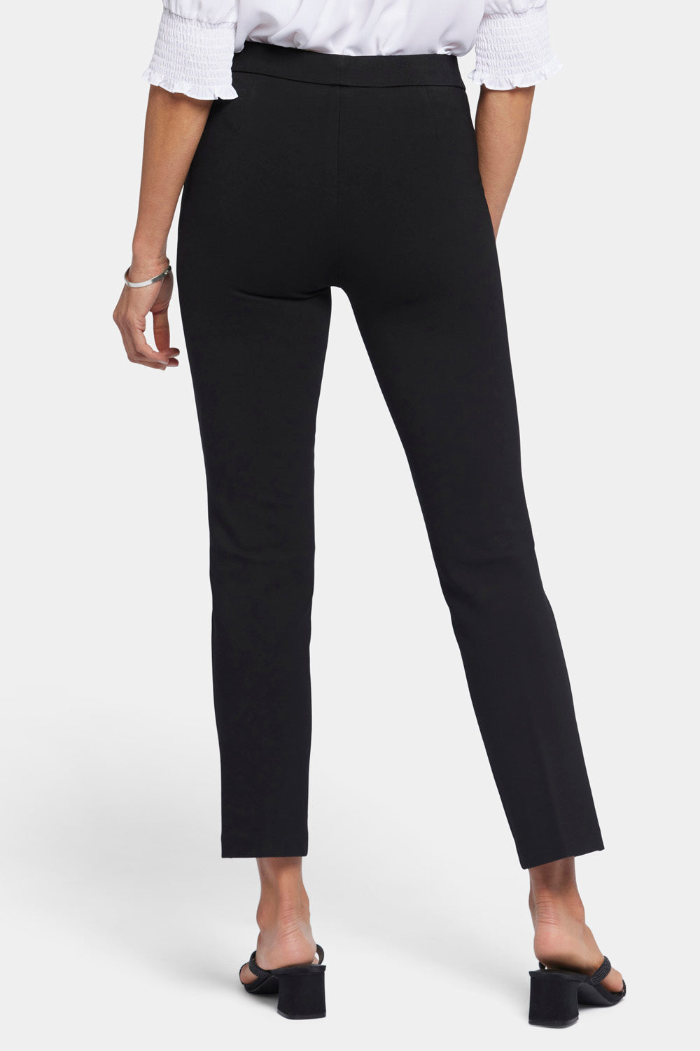 Pull-On Slim Ankle Trouser Pants - Black