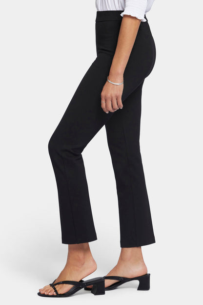 Pull-On Slim Ankle Trouser Pants - Black