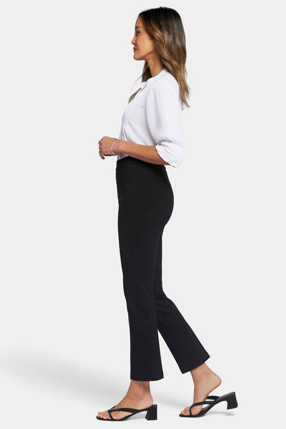 Pull-On Slim Ankle Trouser Pants - Black