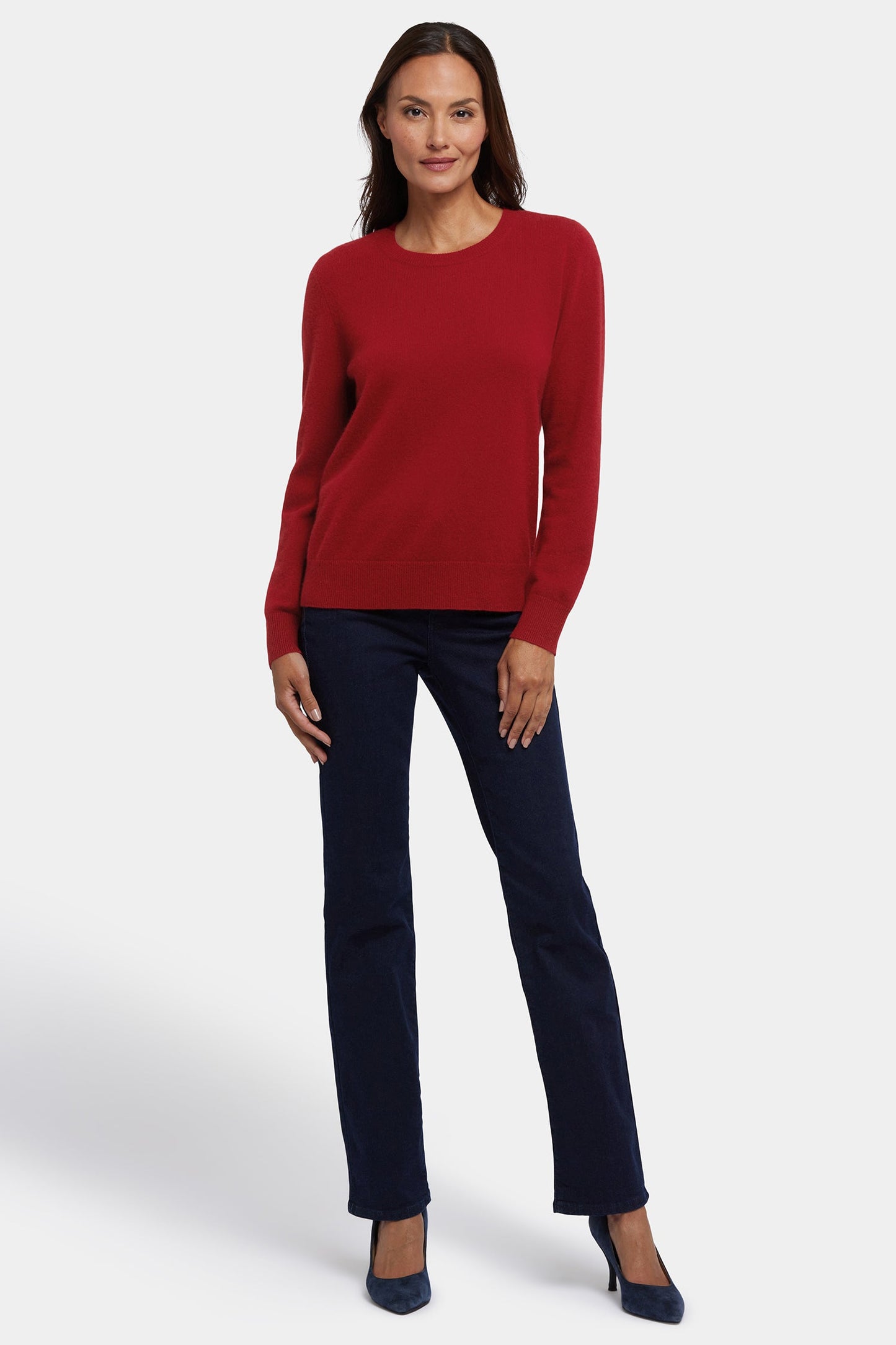 Cashmere Essential Crewneck Sweater - Red