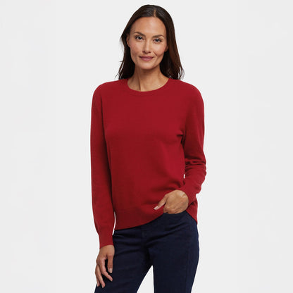 Cashmere Essential Crewneck Sweater - Red