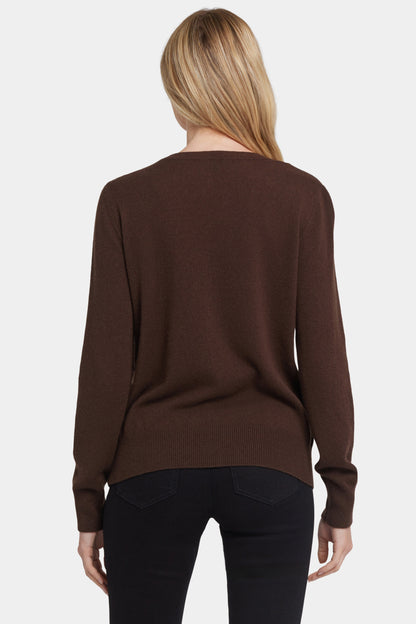 Cashmere Classic V-Neck Sweater - Brown