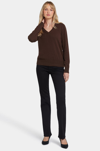 Cashmere Classic V-Neck Sweater - Brown